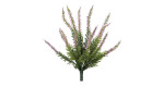 Erika-Pick 25 cm aus Kunststoff in grün mit rosa Knospen.