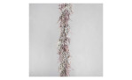 Farnmix-Girlande 125 cm in violett, mit einem grauen Hintergrund