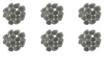 Badewanneneinlage Minis Sassolino 12,5 x 11,5 cm 6tlg.