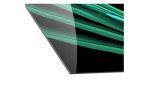 Glasbild Green Parrot 50 x 125 cm Papagei, Detailbild von einer Ecke