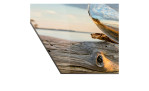 Glasbild Drop on Wood 30 x 80 cm, Glaskugel am Strand, Detailfoto