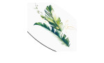 Glasbild Watercoloured Palm Leaves 30 cm. Glasbild mit dem Thema - Palmenblätter. Detailansicht der Ecke.