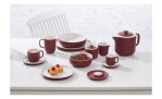 Komplettes Set der Reihe Jasper in Rot, Weiß zusehen.
