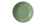 Foodbowl Beat 25,5 cm aus Porzellan in Salbeigrün. Ansicht von oben.
