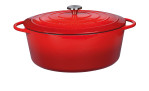 Bratentopf Provence 35 cm in rot aus Gusseisen