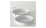 Tablett Lavanda 44 cm in rund mit Griffen, Abbildung von 2 Tabletts 