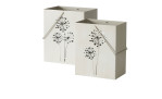 Windlicht Yves 31 cm in beige aus Metall, Abbildung von zwei Windlichtern