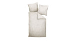Mako-Satin Bettwäsche Modernclassic in der Größe 155 x 200 cm und in der Farbe beige, kariert