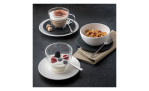 Mokka-/Espresso-Untertasse Manufacture Rock 12 cm in schiefer, Ansicht im Milieu