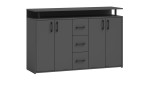 Highboard Drago in der Farbe anthrazit