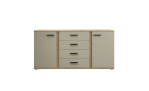 Sideboard Kane in der Frontfarbe Kaschmir mit einem Korpus in Dekor Artisan Eiche, Frontansicht