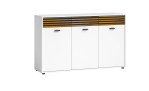 Sideboard Lanzerote in der Farbausführung Weiß / Evoke oak, Schrägansicht