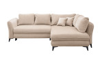 Ecksofa Hereford mit Stoff-Bezug in der Farbe Kaschmir Draufsicht