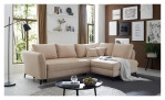 Ecksofa Hereford mit Stoff-Bezug in der Farbe Kaschmir Milieuansicht