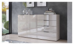 Sideboard Owingen in Kaschmir/Glas mit 4 Schublade und 2 Türen, Ansicht im Milieu