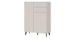 Fußgestell-Set Luna aus schwarzem Metall, mit Schuhschrank Luna 000288000903