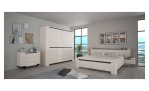 Milieubild Serie Venedig,Bett, Kleiderschrank, Kommode