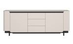 Sideboard Venedig in Sand, Absetzung schwarz