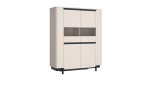 Highboard Venedig 2 Drehtüren mit Glaselementen