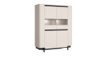 Highboard Venedig 2 Drehtüren mit Glaselementen beleuchtet