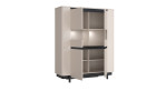 Highboard Venedig 2 Drehtüren mit Glaselementen beleuchtet, offen