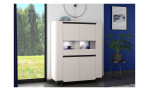 Milieubild Highboard Venedig 2 Drehtüren mit Glaselementen beleuchtet