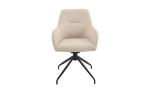Stuhl Tobi in der Farbe beige, Frontansicht