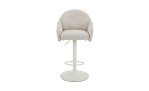 Barhocker Hilda in der Farbe beige, Frontansicht