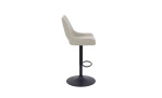 Barhocker Romina in der Farbe beige, Seitenansicht