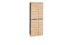 Aktenschrank Melanie in Artisan Eiche und Graphit. Schräge Seitenansicht