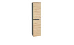 Aktenschrank Melanie in Artisan Eiche und Graphit. Schräge Seitenansicht.