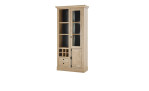 Regal Cabrera in Gold Harbour Oak mit Rückwand in schwarz