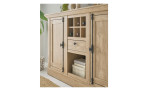 Sideboard Cabrera in Gold Harbour Oak mit schwarzer Rückwand, Detailansicht seitlich