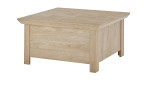 Couchtisch Cabrera in Gold Harbour Oak mit Fächern und klappbarer Platte