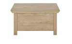 Couchtisch Cabrera in Gold Harbour Oak mit Fächern und klappbarer Platte