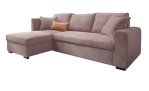 Wohnlandschaft Leon mit Ottomane links in flamingo