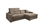 Wohnlanschaft Sammy in Bezugstoff taupe mit der kopfstütze links 
