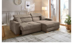 Wohnlanschaft Sammy in Bezugstoff taupe mit beiden Kopfstützen,Milleu