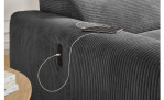 Wohnlandschaft Slider im Bezugstoff Grau, Detailaufnahme von den Stecker, Milleubild