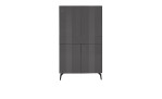 Highboard Couleur in der Farbe Anthrazit mit Füßen von vorne
