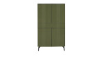 Highboard Couleur in der Farbe Olivgrün mit Füßen von vorne