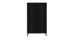 Highboard Couleur in der Farbe Schwarz mit Füßen von vorne