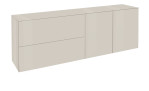 Lowboard Couleur in der Farbe Kaschmir, Türen rechts montiert, Schublade und Klappe links