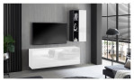 Hängeschrank Couleur in der Farbe Ice White im Wohnzimmer