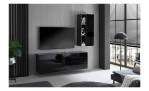 Hängeschrank Couleur in der Farbe Schwarz im Wohnzimmer