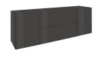 Lowboard Couleur in der Farbe Anthrazit, Schrägansicht