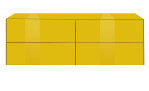 Lowboard Couleur in der Farbe Goldgelb, von vorne