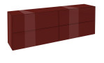 Lowboard Couleur in der Farbe Bordeaux, Schrägansicht