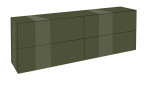 Lowboard Couleur in der Farbe Olivgrün, Schrägansicht