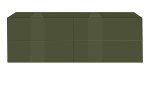 Lowboard Couleur in der Farbe Olivgrün, von vorne